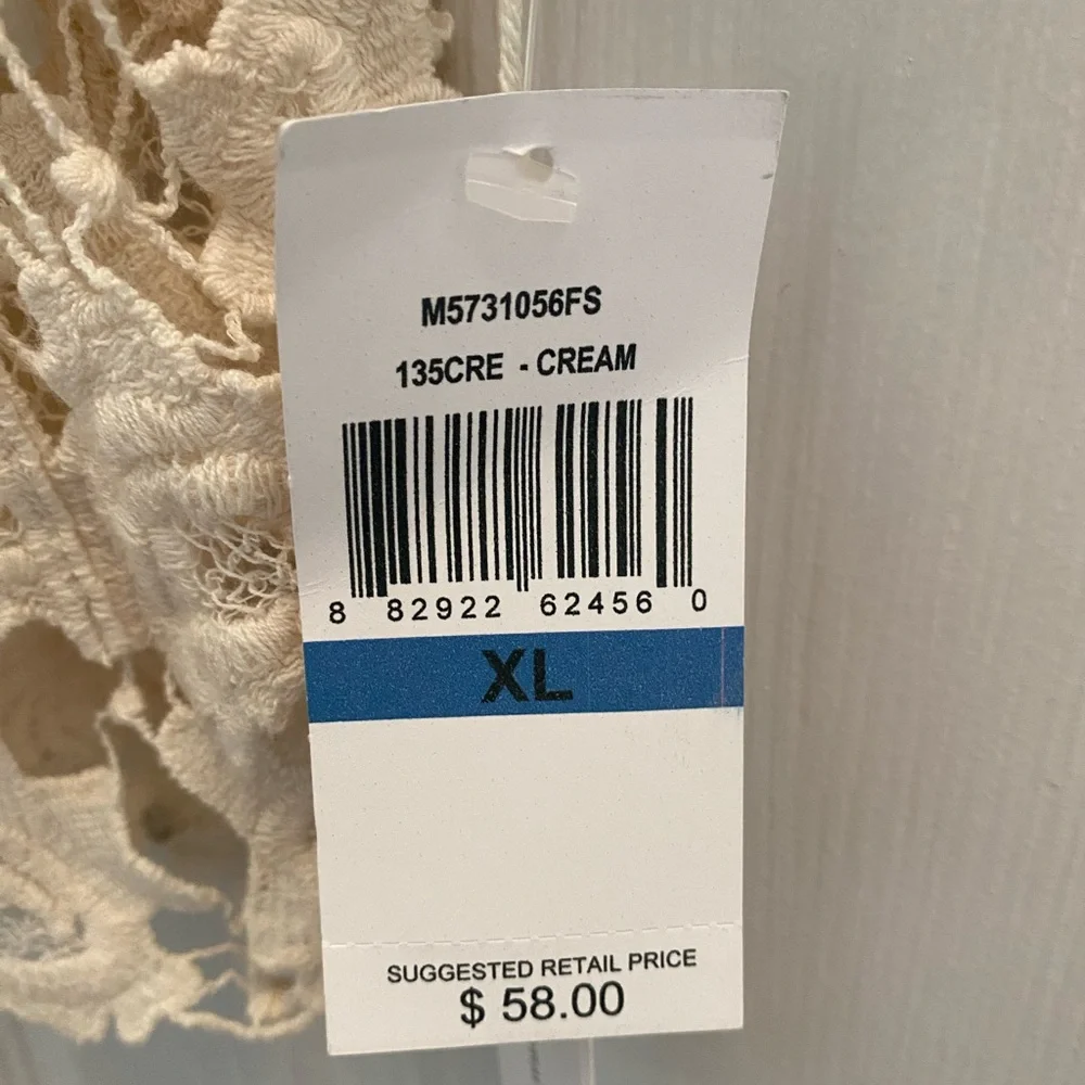 Fever- Crocheted cotton shirt - Size XL - Picture 4 of 6
